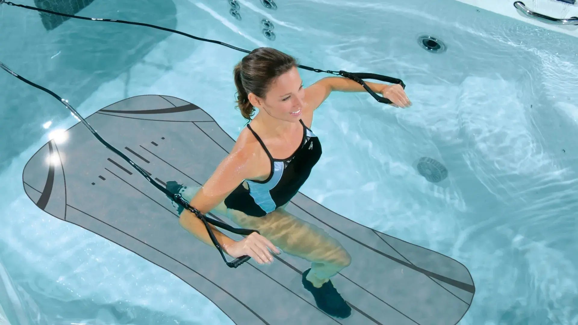 EVA foam non-slip boat flooring mat in backyard spa