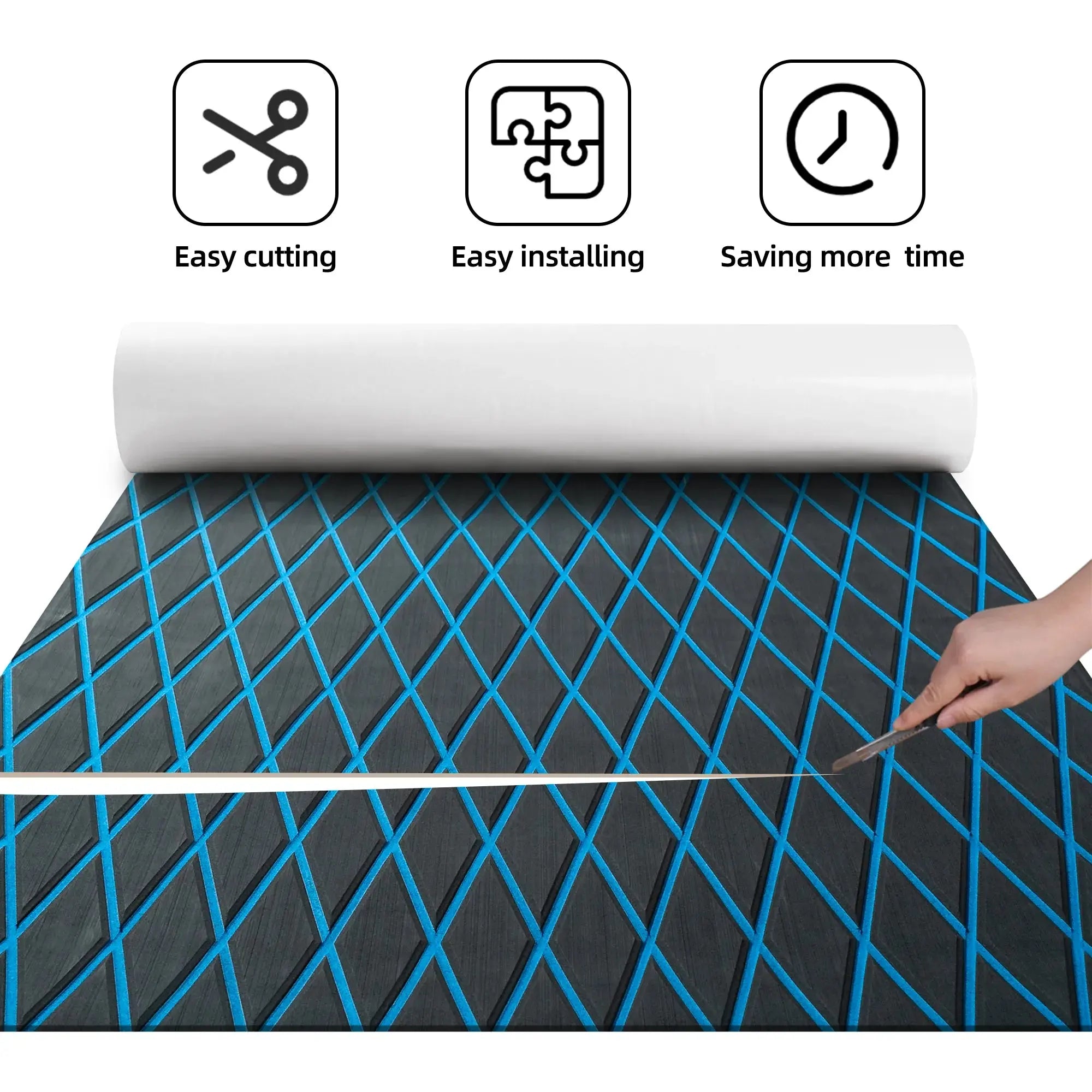 non-slip eva boat decking sheet for aluminum fishing boat #color_dd-dark-gray-blue