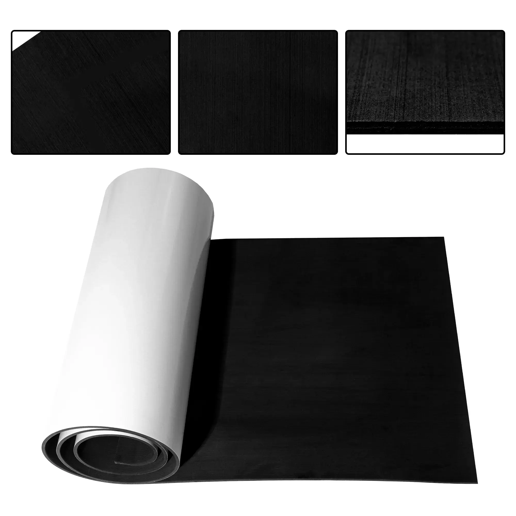 Black Marine Flooring for Bass Boats – EVA Foam #color_sr-black