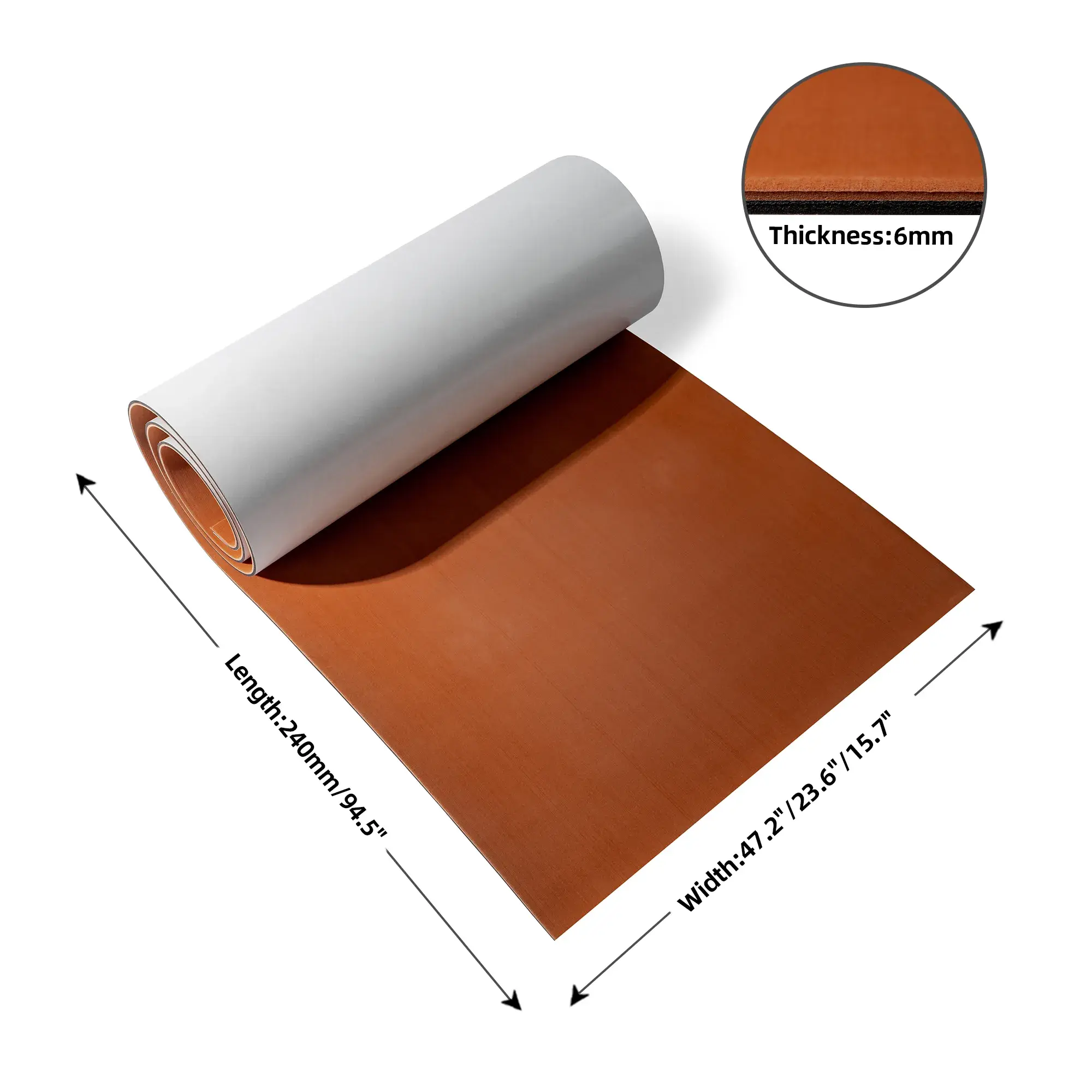 Boat Floor Covering with Marine EVA Foam – Brown #color_sr-brown