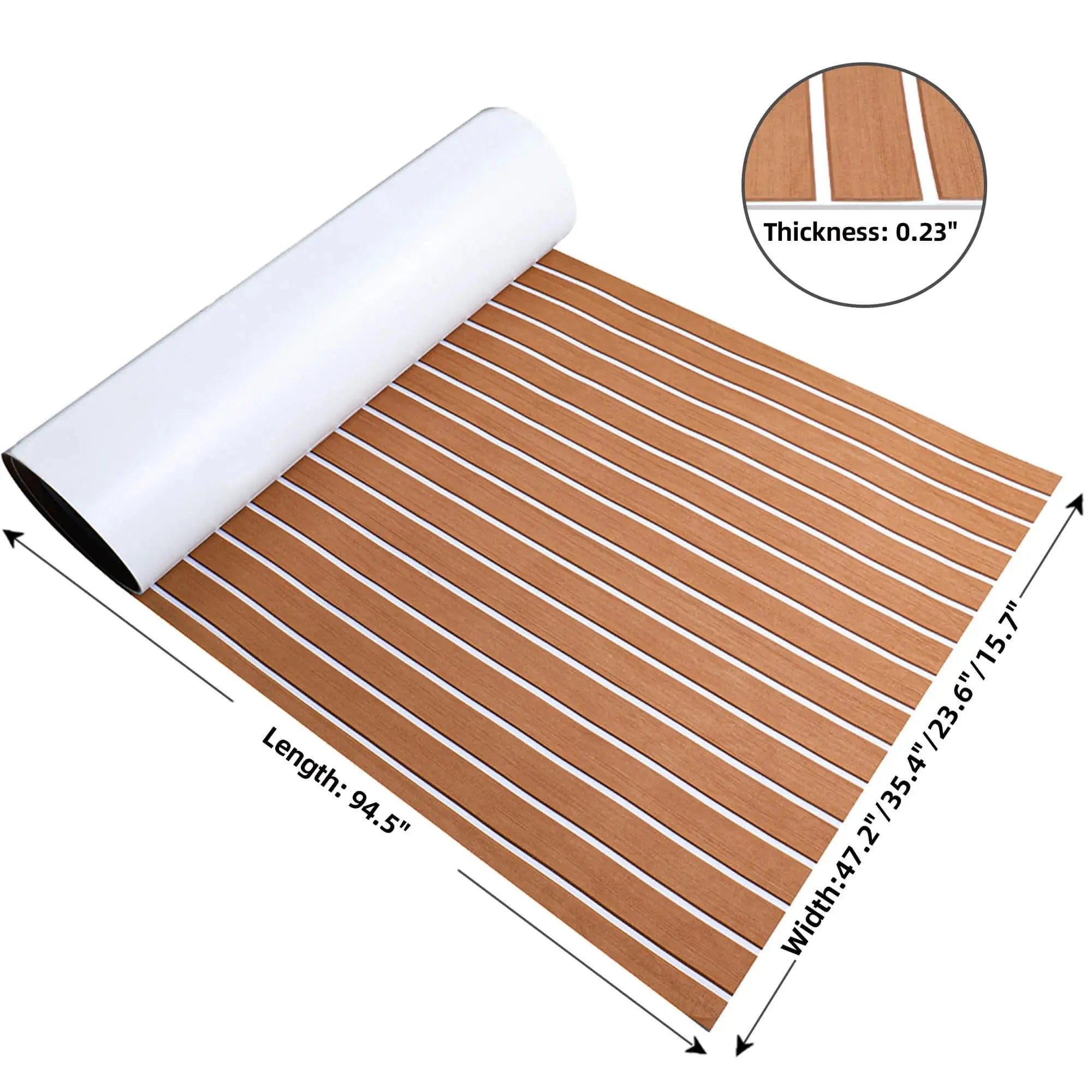 Brown and White Marine EVA Sheet – Anti-Slip Surface #color_sn-brown-white
