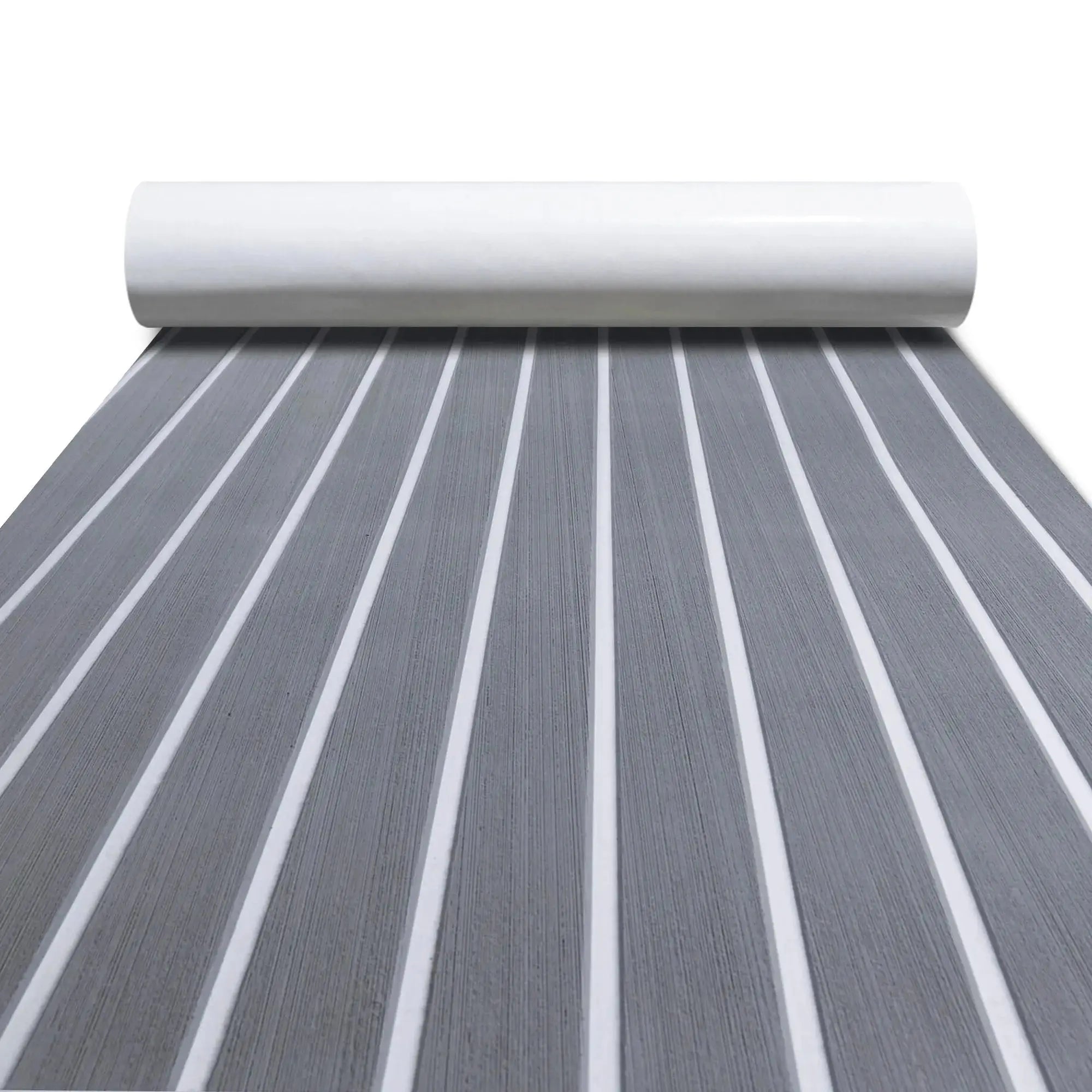 gray white striped eva foam boat flooring - top view #color_sn-gray-white