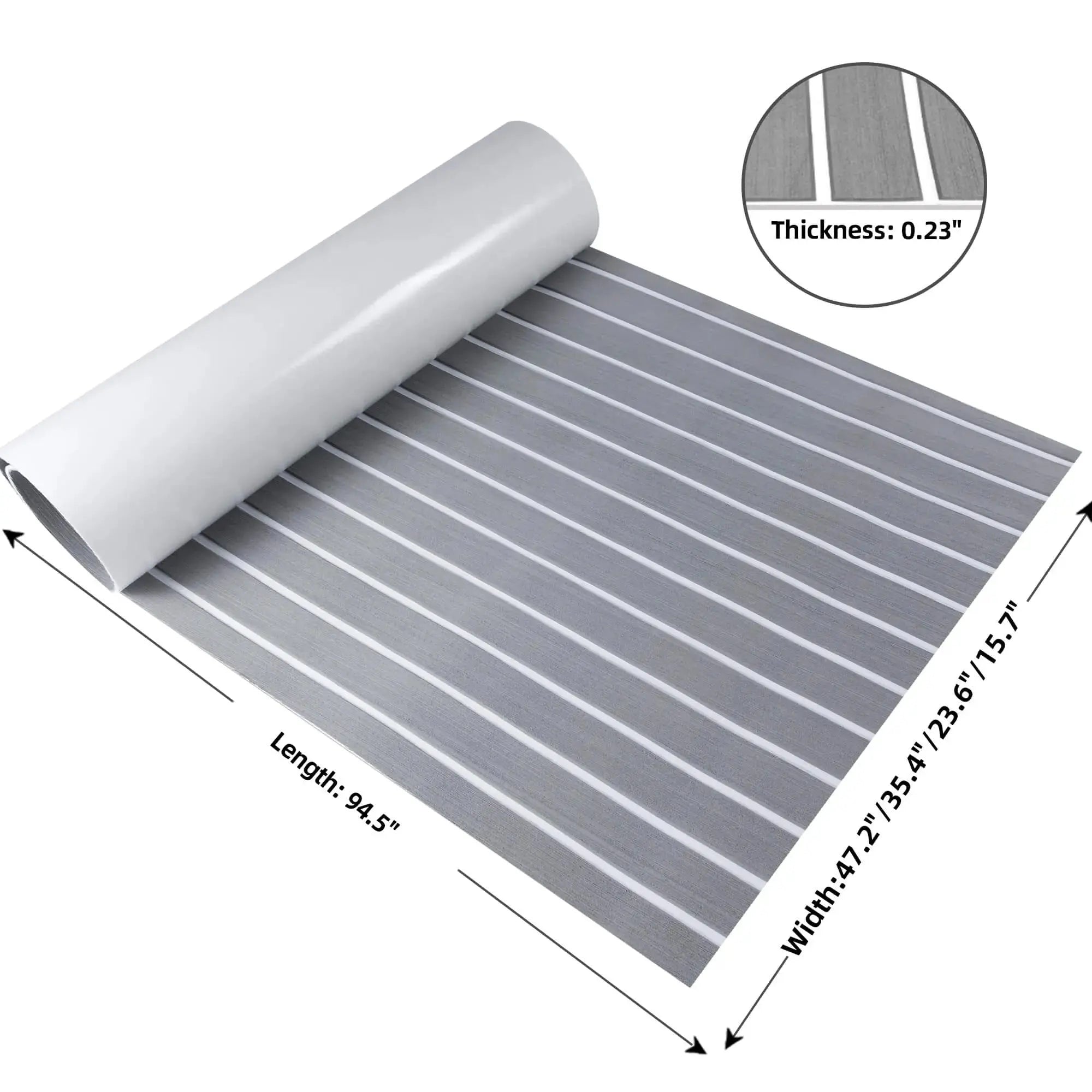 non-slip eva foam decking pad for jon boat or kayak #color_sn-gray-white