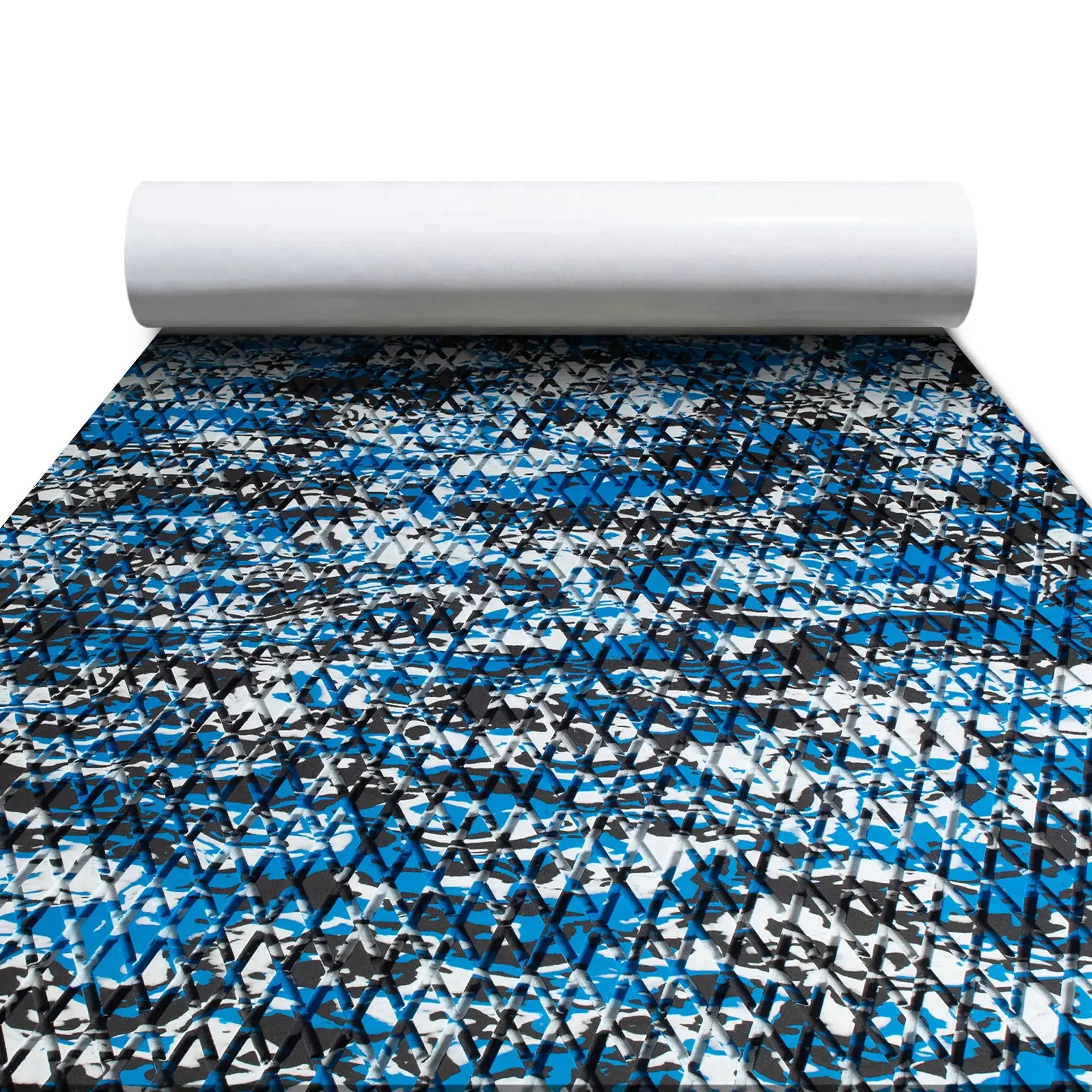 Camo Diamond EVA foam boat flooring roll with blue camo pattern #color_co-sapphire