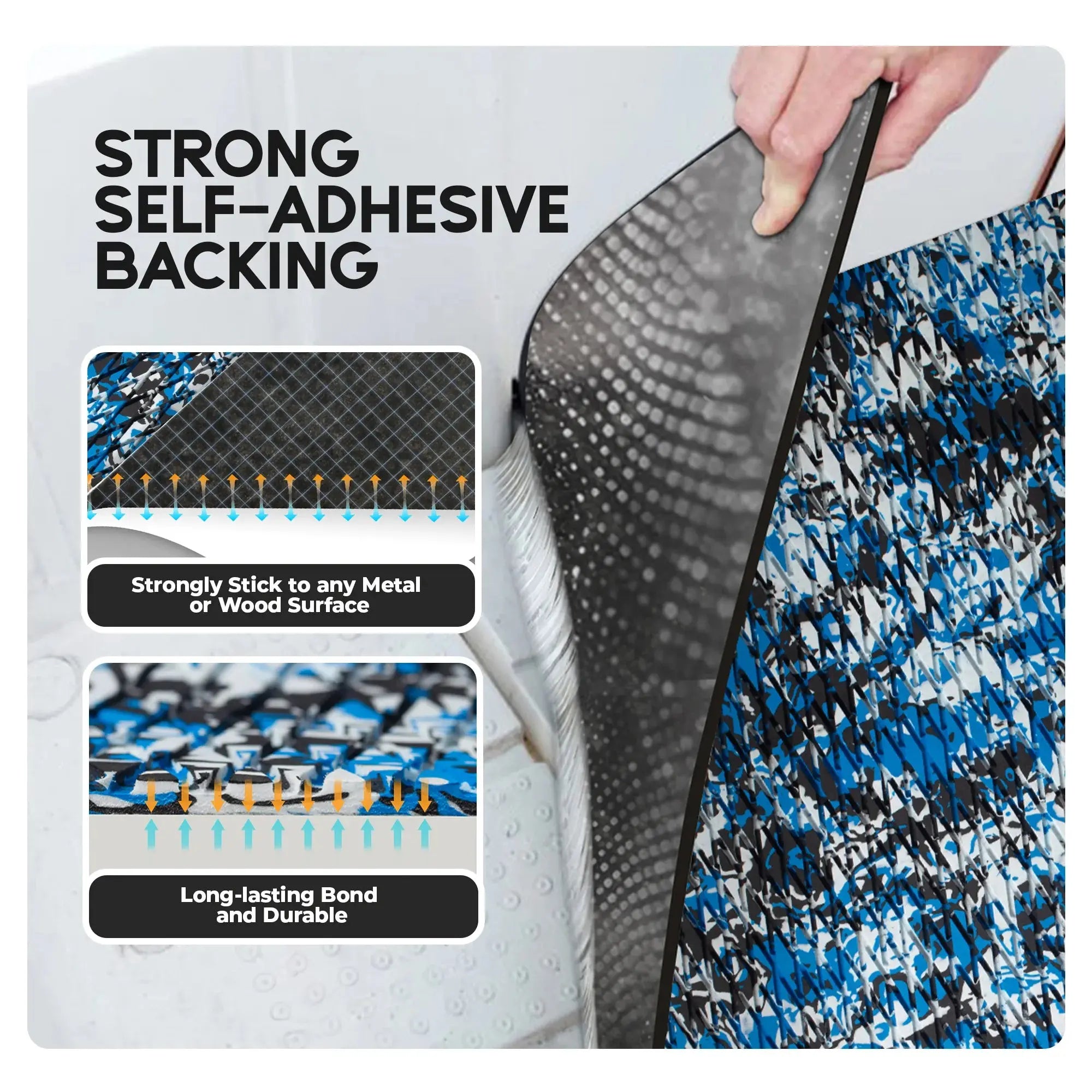 BoatFloorings camo diamond EVA flooring with strong self-adhesive backing #color_co-sapphire