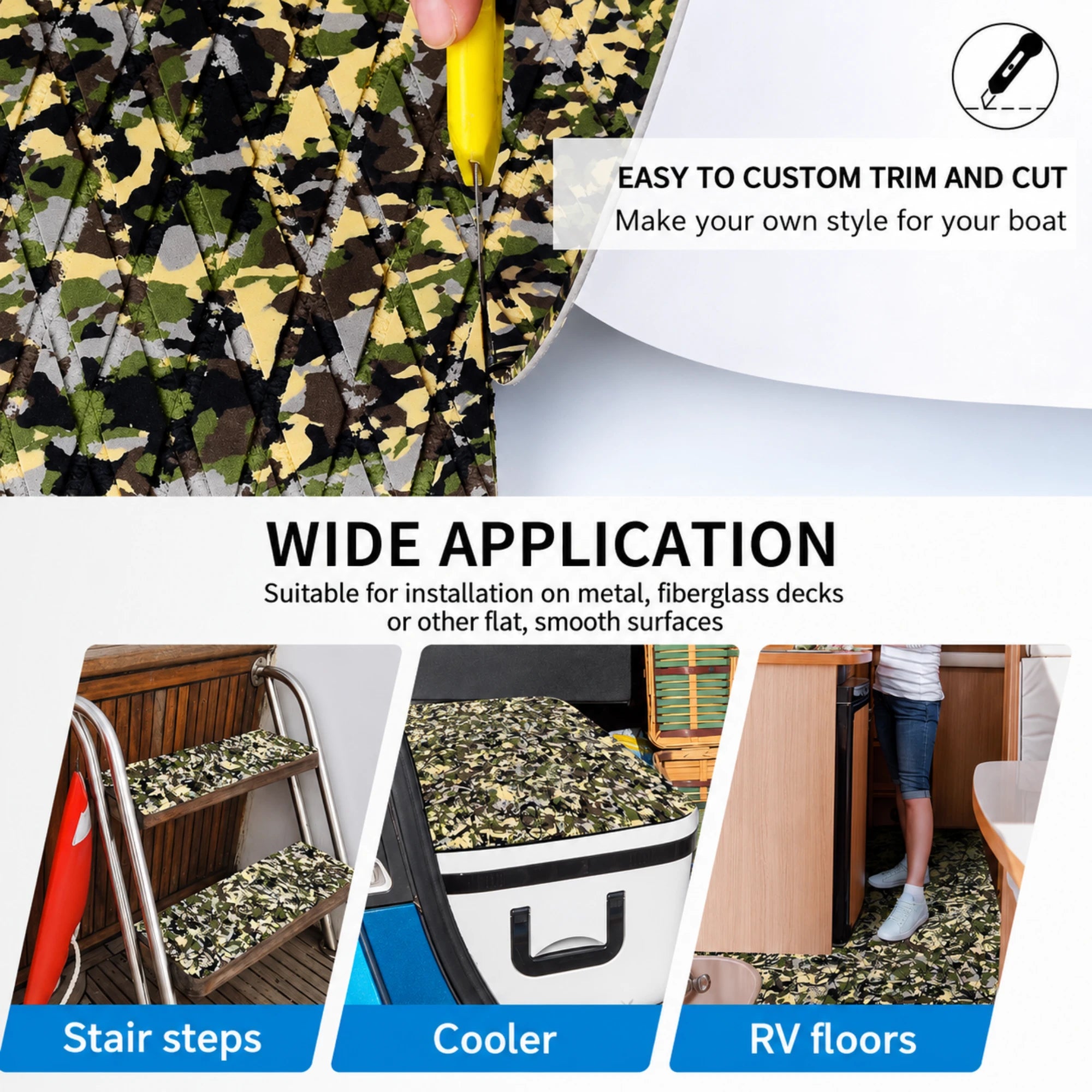Camo Diamond EVA Foam Boat Flooring
