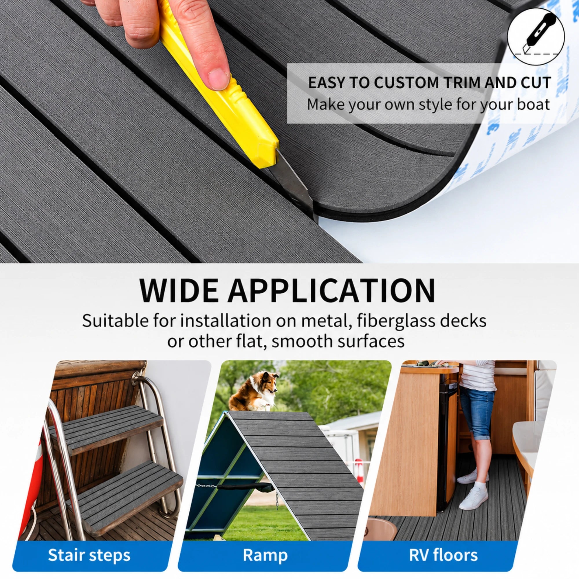 Classic Faux Teak EVA Foam Boat Flooring