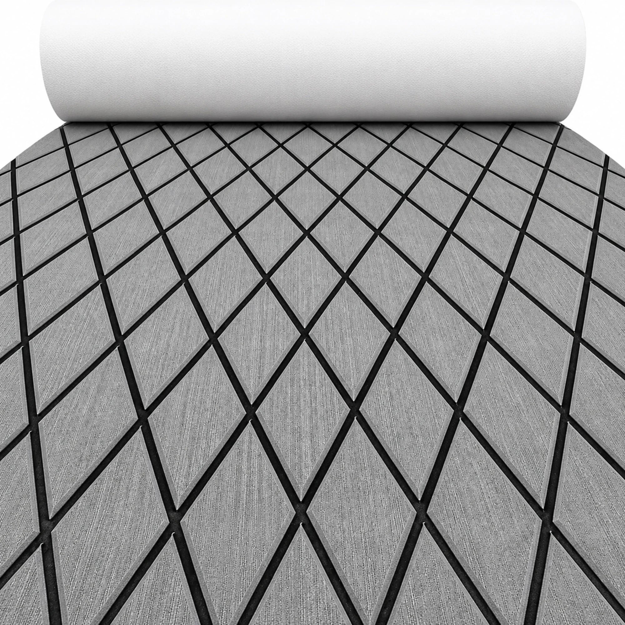 PoseidonDeck grey black diamond EVA foam boat flooring sheet for waterproof non-slip marine deck mats