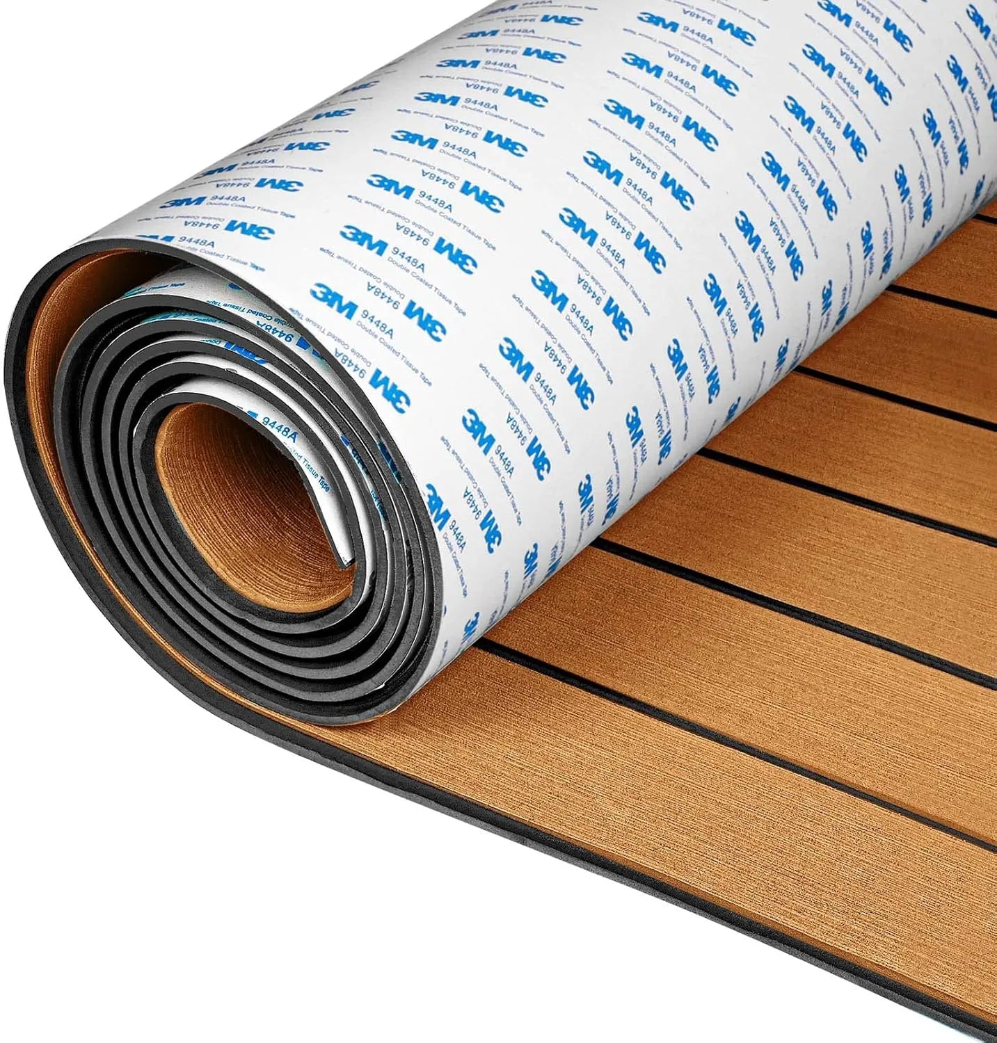 Roll of 3M tape on a wooden surface #color_brown-black