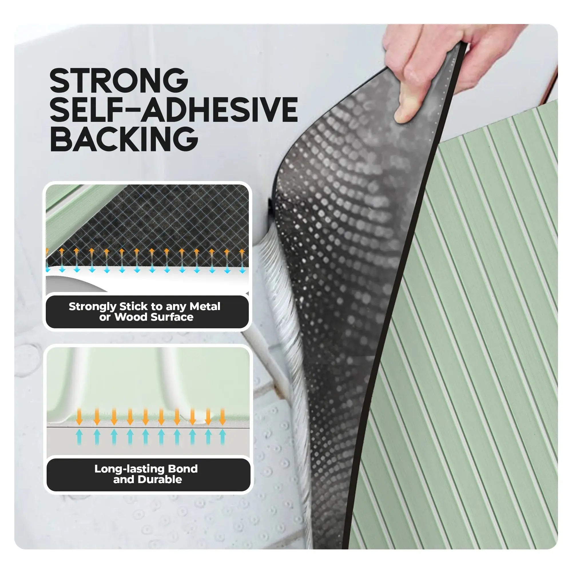 3M Adhesive Glass Green EVA Boat Mat – Backing white #color_sn-glass-green