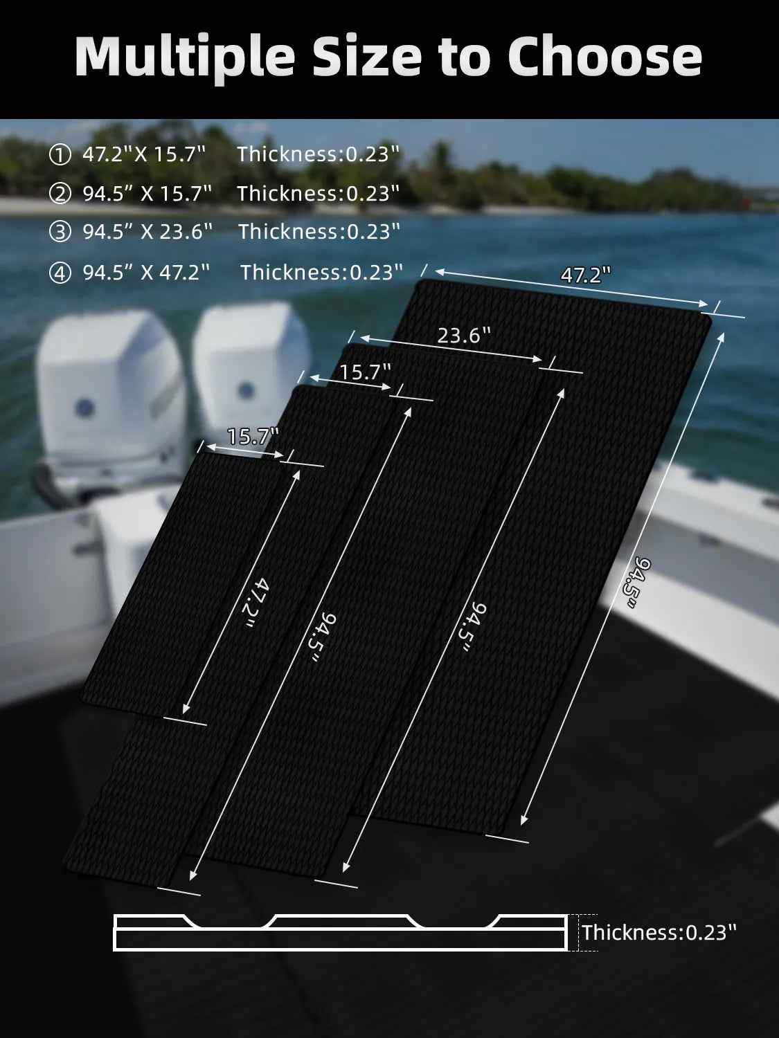 Non Skid Boat Foam Decking Anti-UV 3000H Sea Deck for Boats