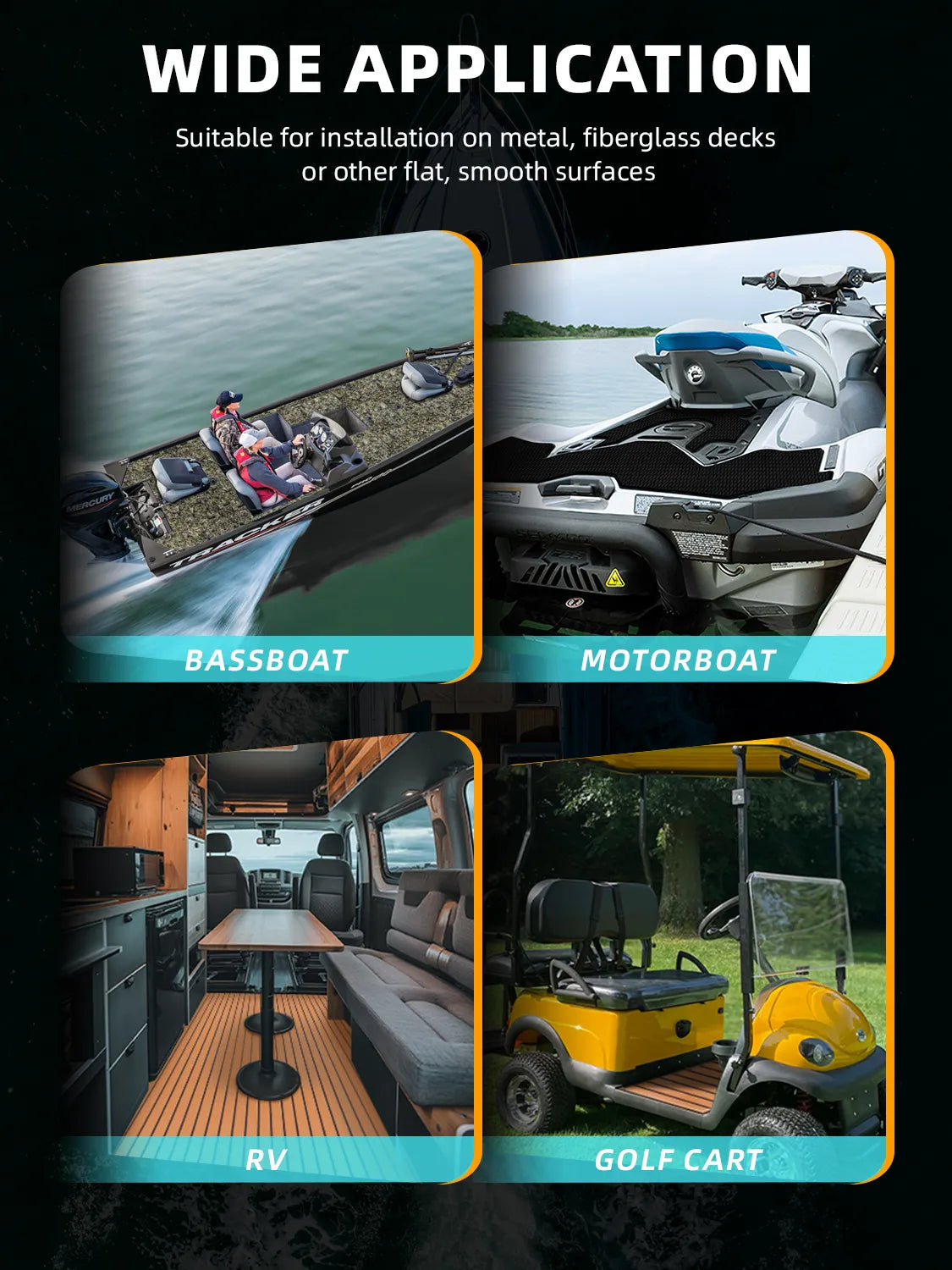 Non Skid Boat Foam Decking Anti-UV 3000H Sea Deck for Boats