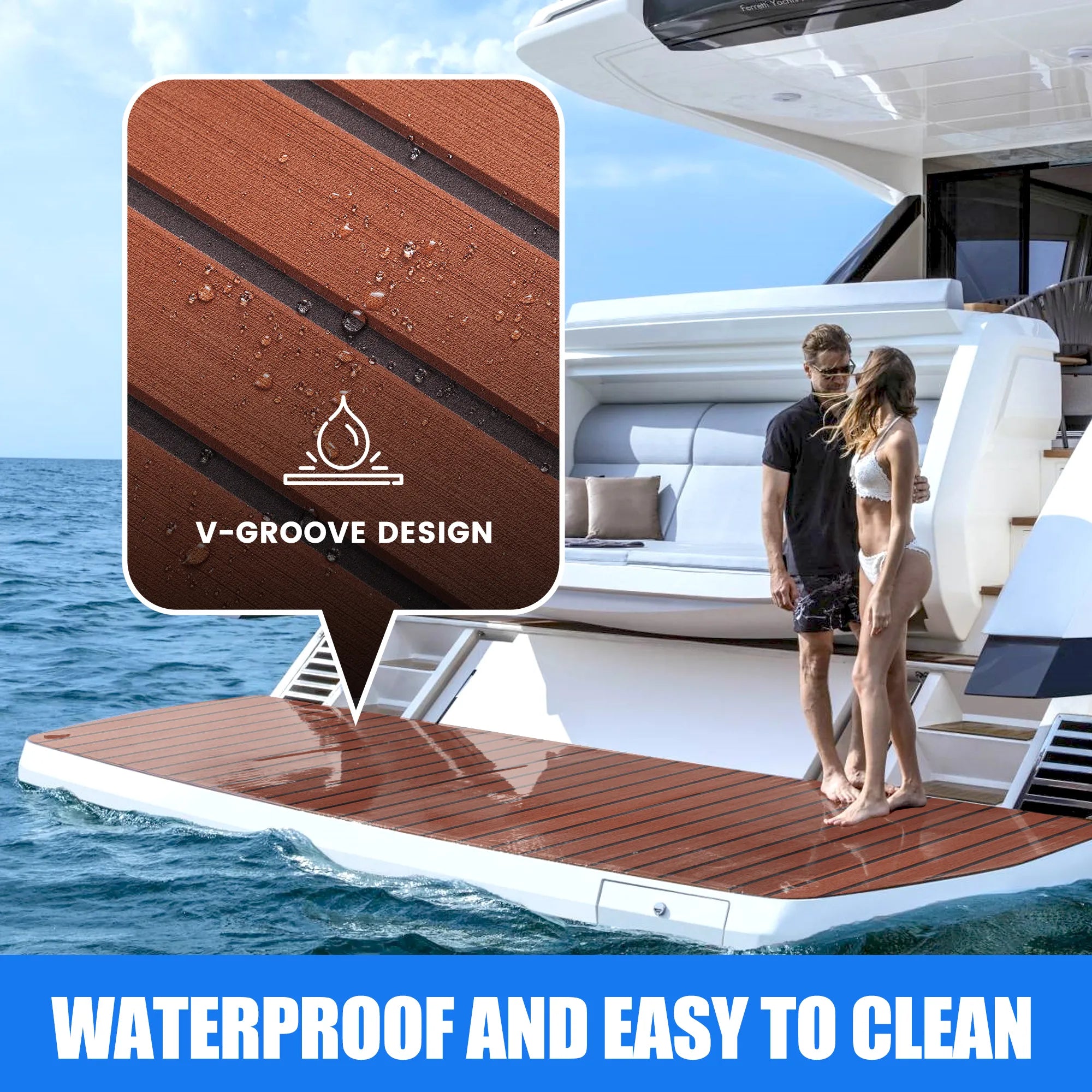 EVA Foam Boat Flooring Stripe – Durable Non-Slip Anti-UV Boat Decking