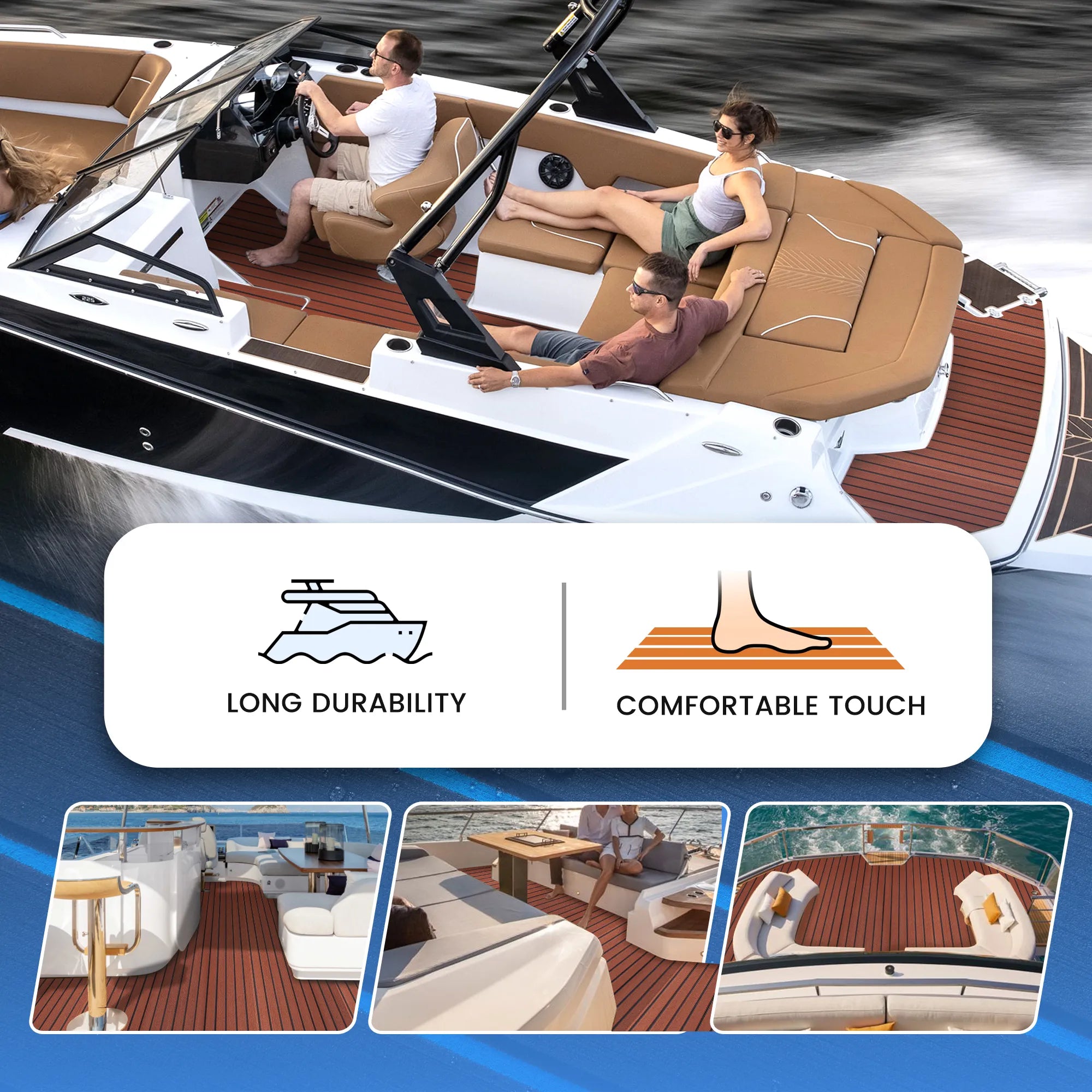 EVA Foam Boat Flooring Stripe – Durable Non-Slip Anti-UV Boat Decking