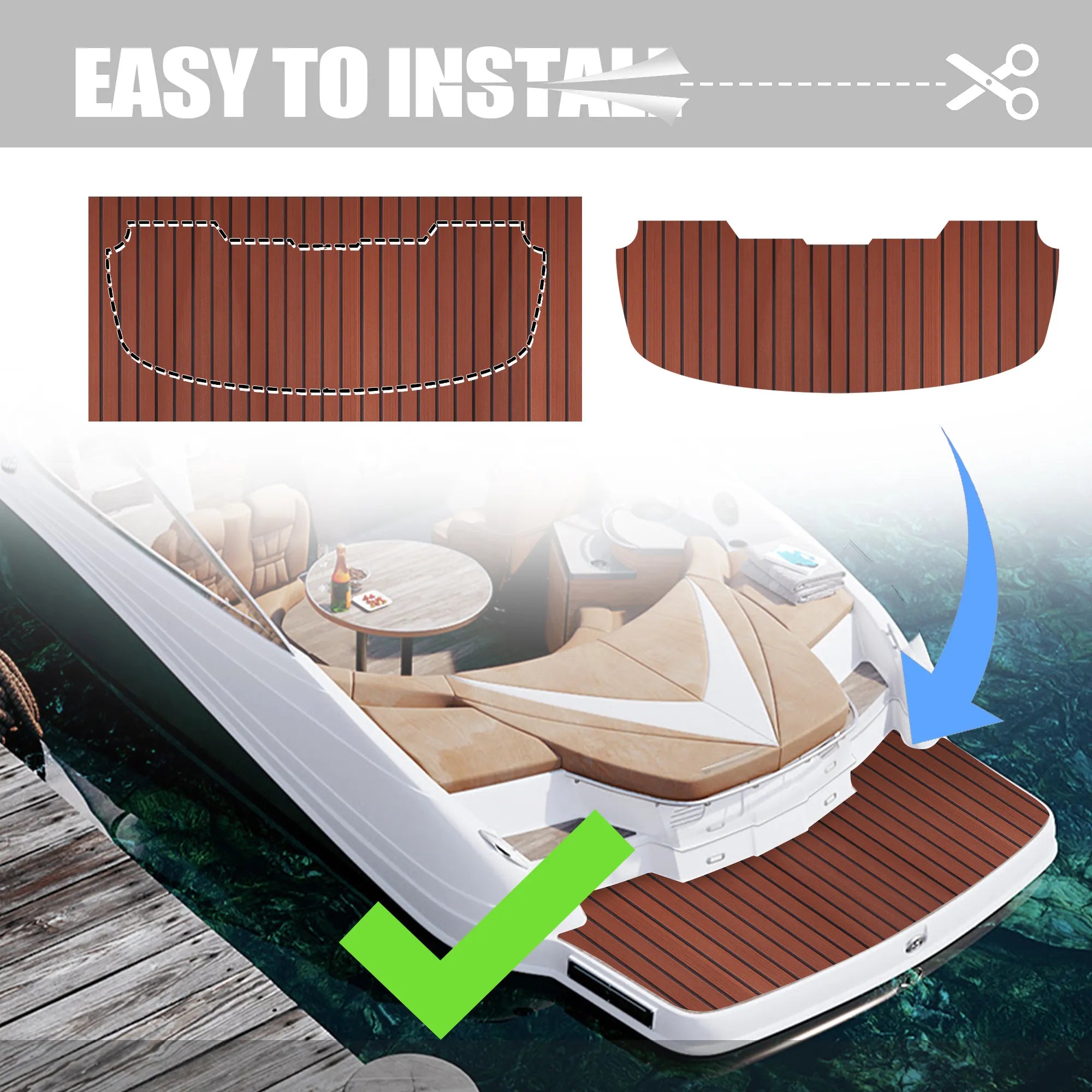 EVA Foam Boat Flooring Stripe – Durable Non-Slip Anti-UV Boat Decking