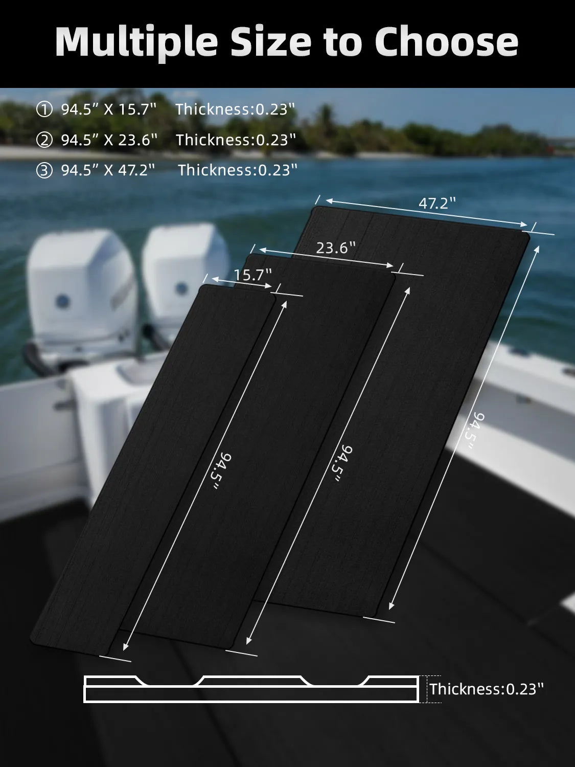 EVA Foam Decking Faux Teak Anti-UV Marine Mat  for Motorboat RV Yacht