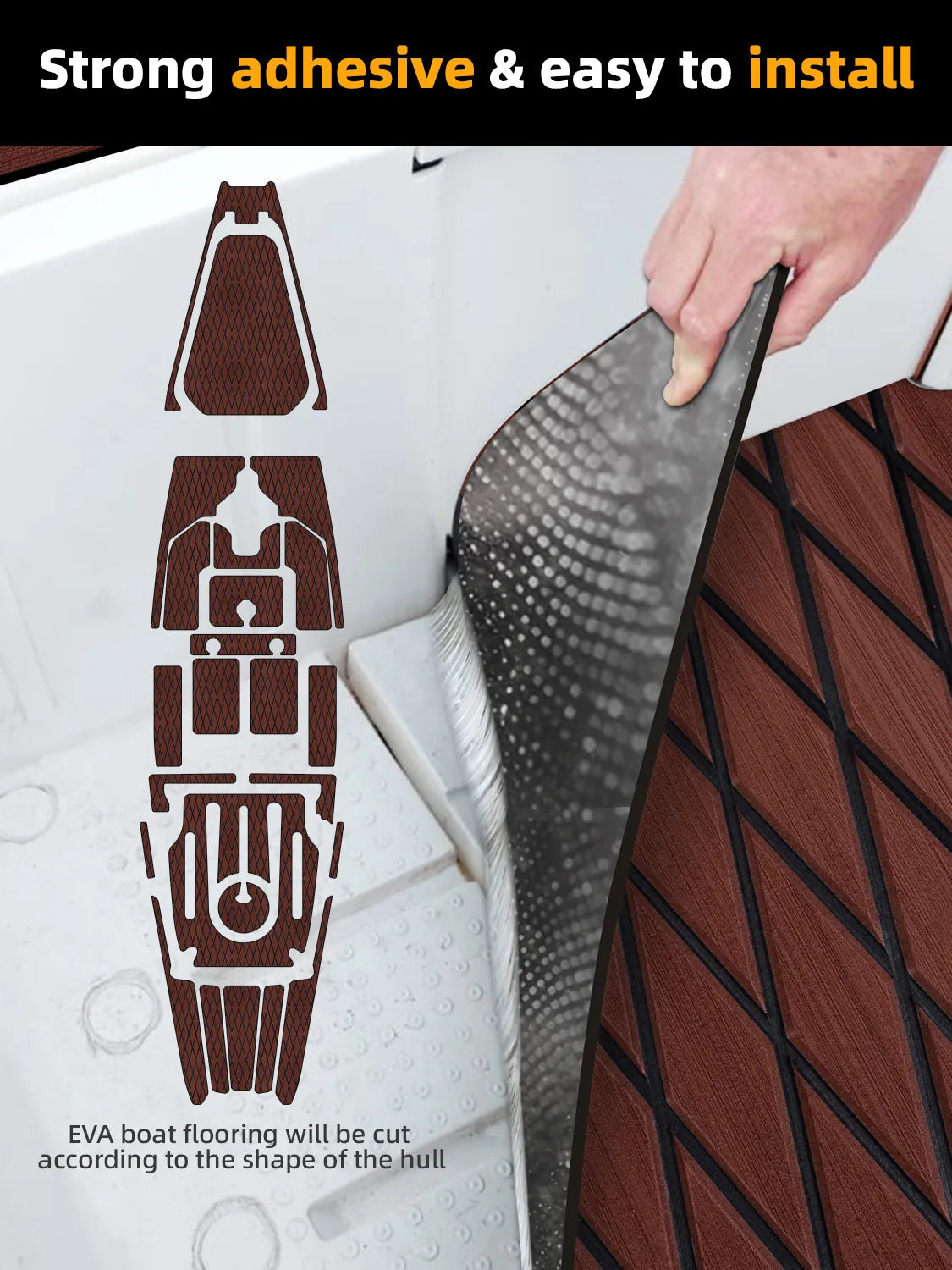 High-quality EVA Foam Boat Flooring Anti-UV 3000H Non-slip Sea Deck