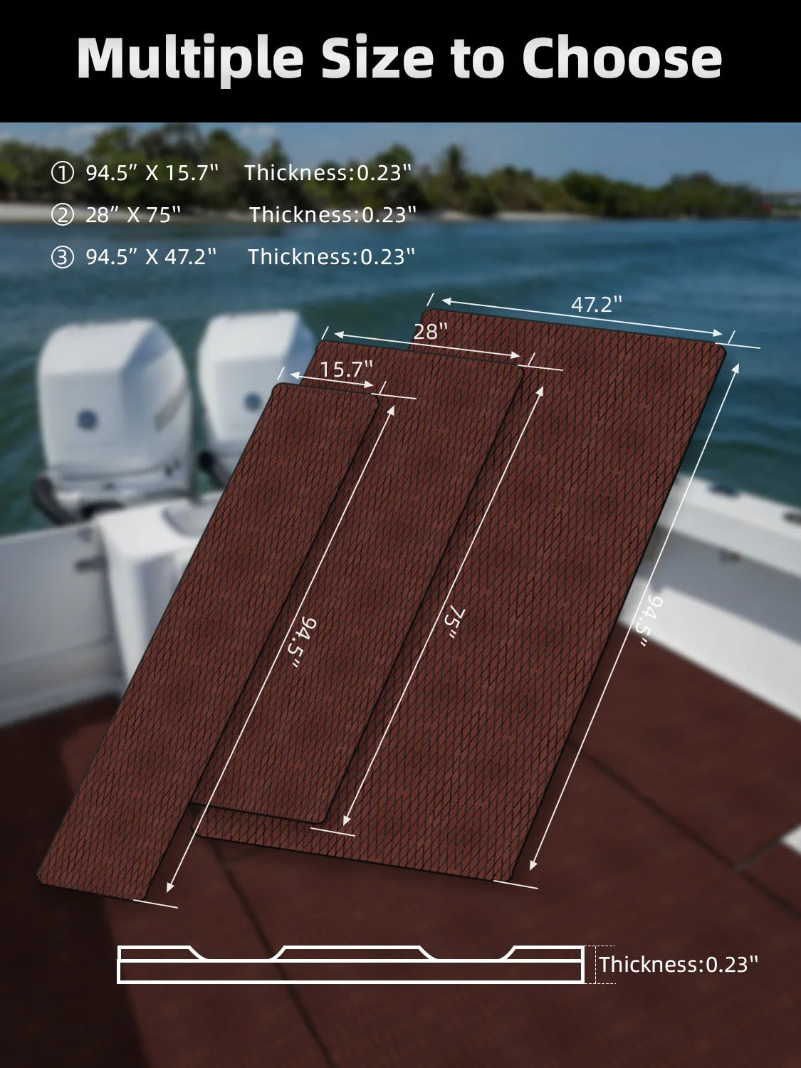 High-quality EVA Foam Boat Flooring Anti-UV 3000H Non-slip Sea Deck