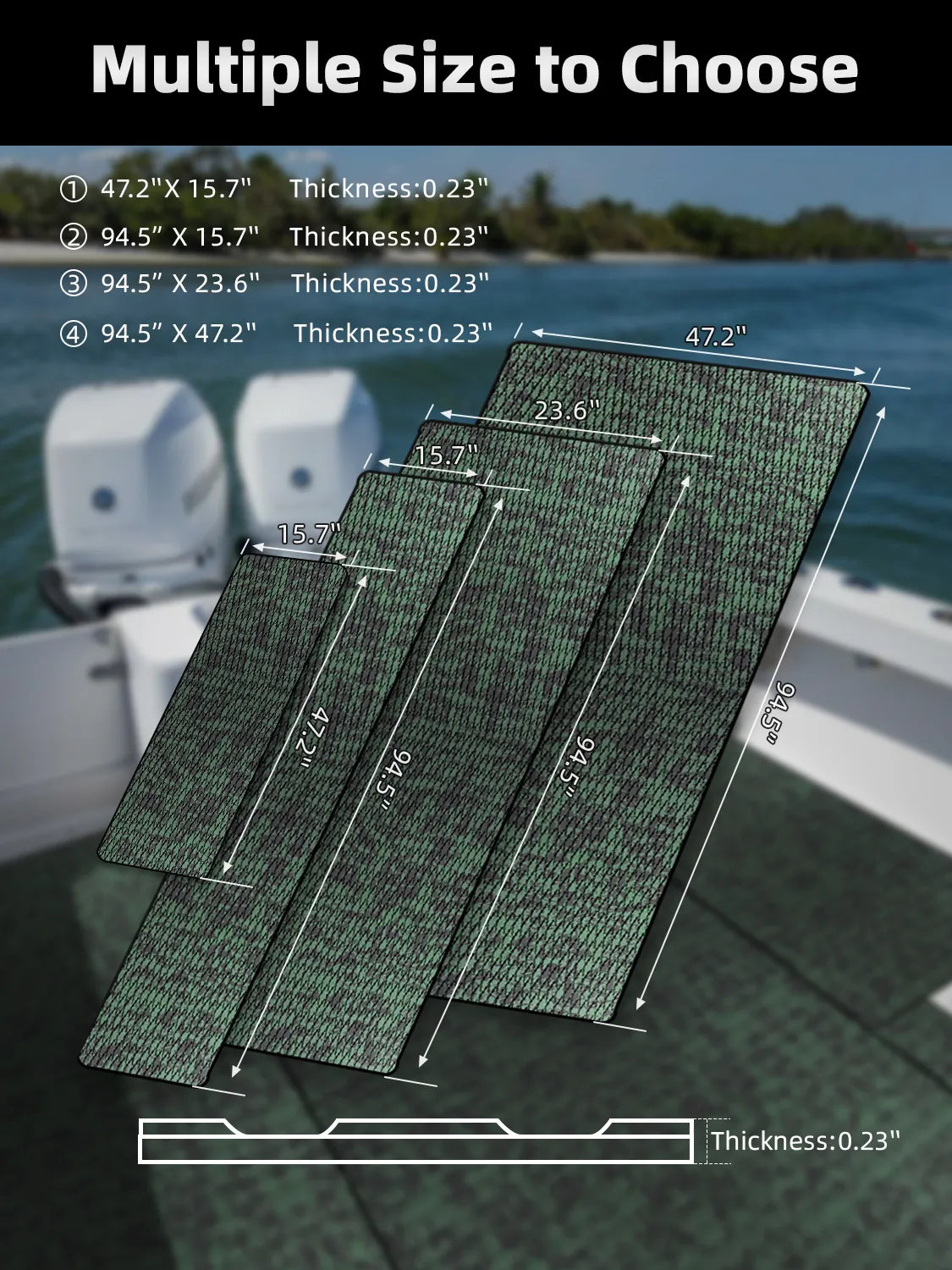 Non Skid Boat Foam Decking Anti-UV 3000H Sea Deck for Boats