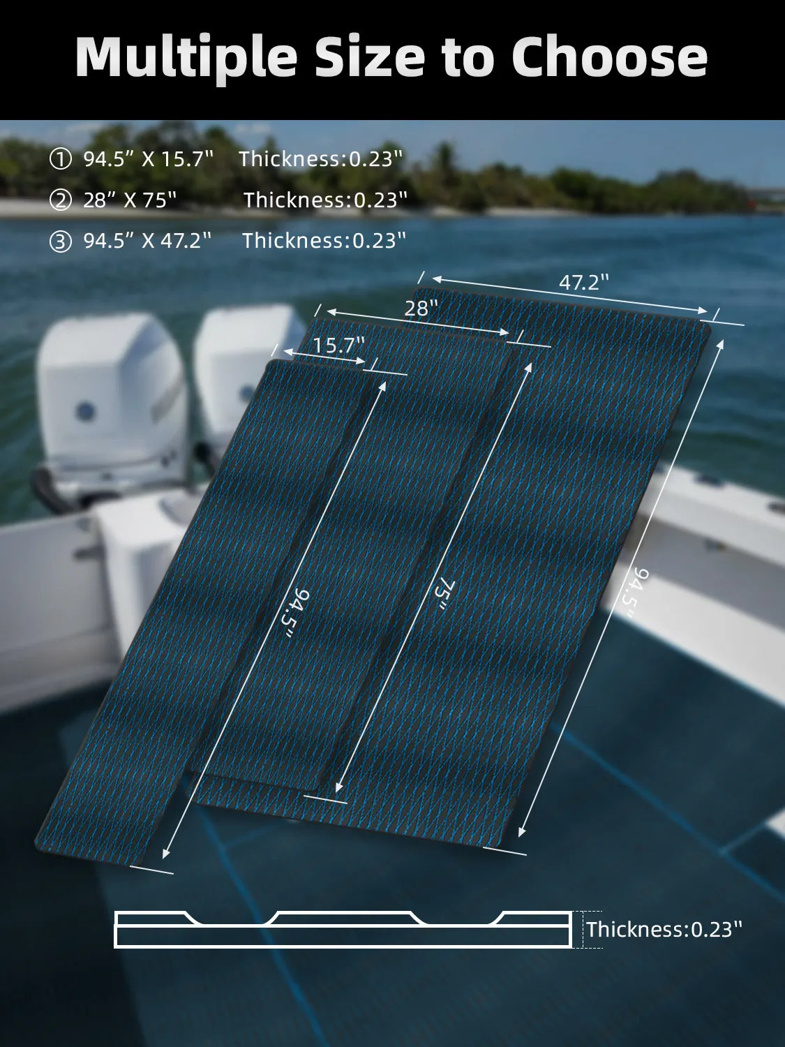 High-quality EVA Foam Boat Flooring Anti-UV 3000H Non-slip Sea Deck