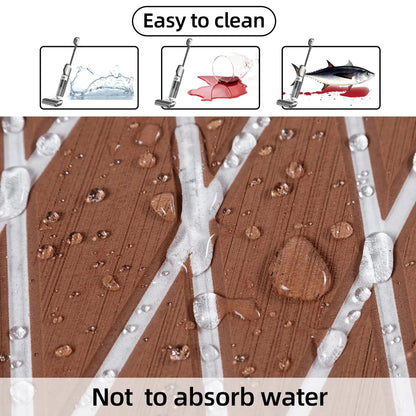 Waterproof Brown EVA Boat Floor with White Texture 