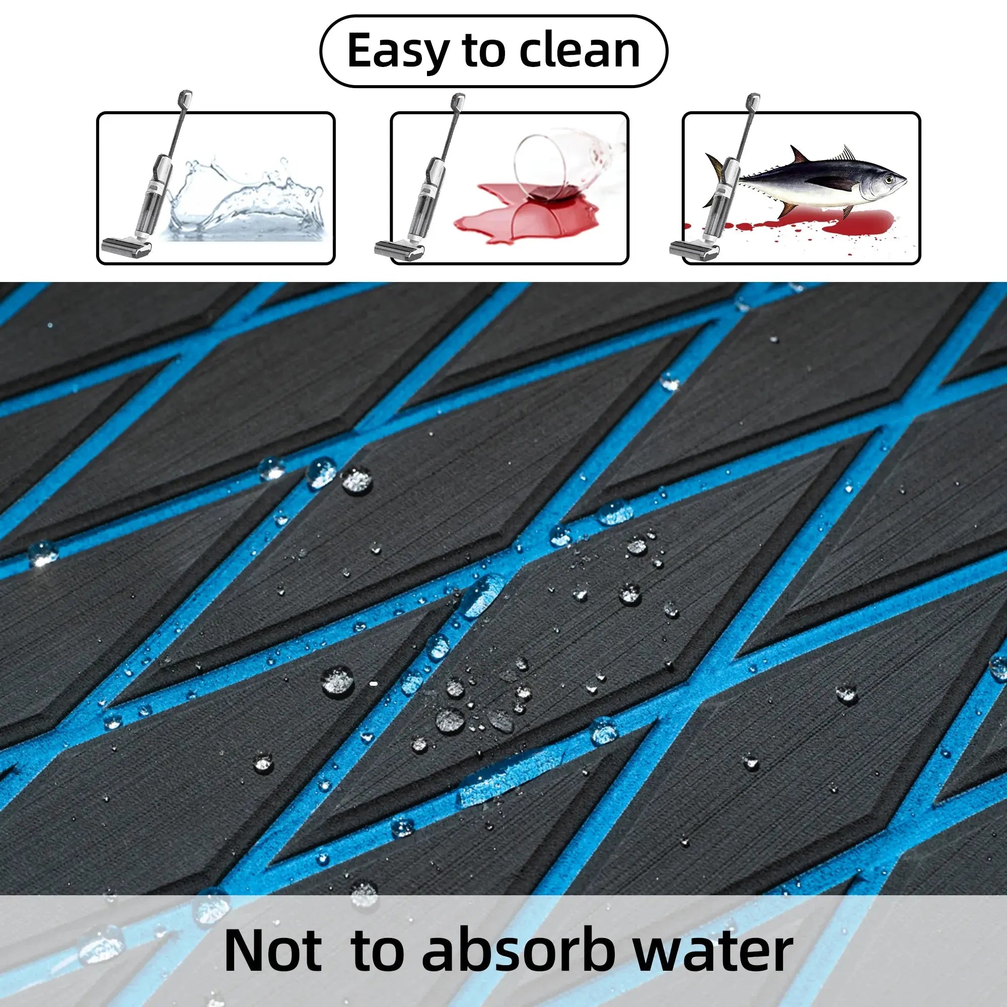 diamond groove eva foam marine flooring 240x90cm 