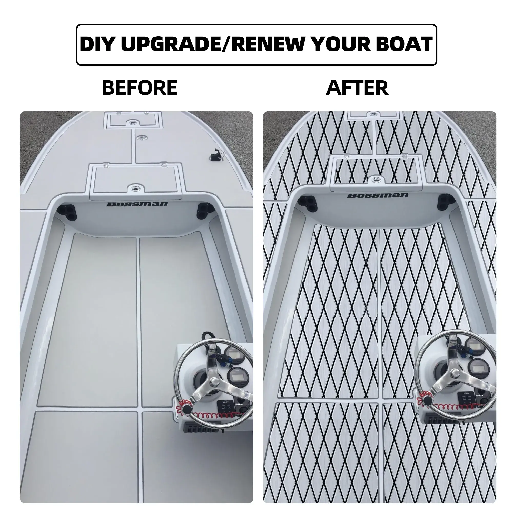 gray black eva marine decking for bass boats 