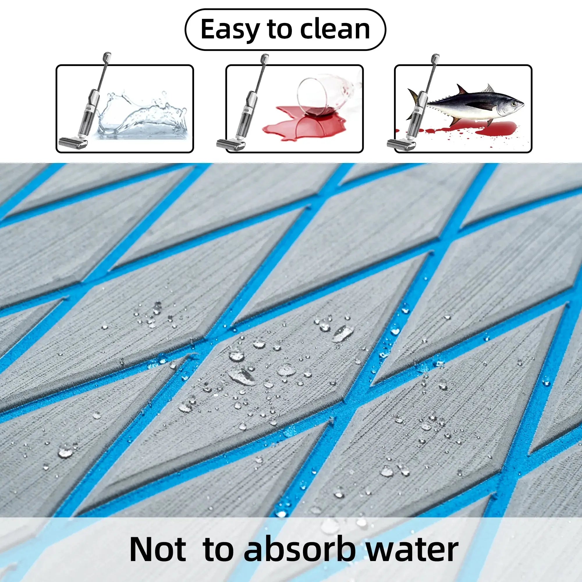 foam boat deck pad in gray blue color 