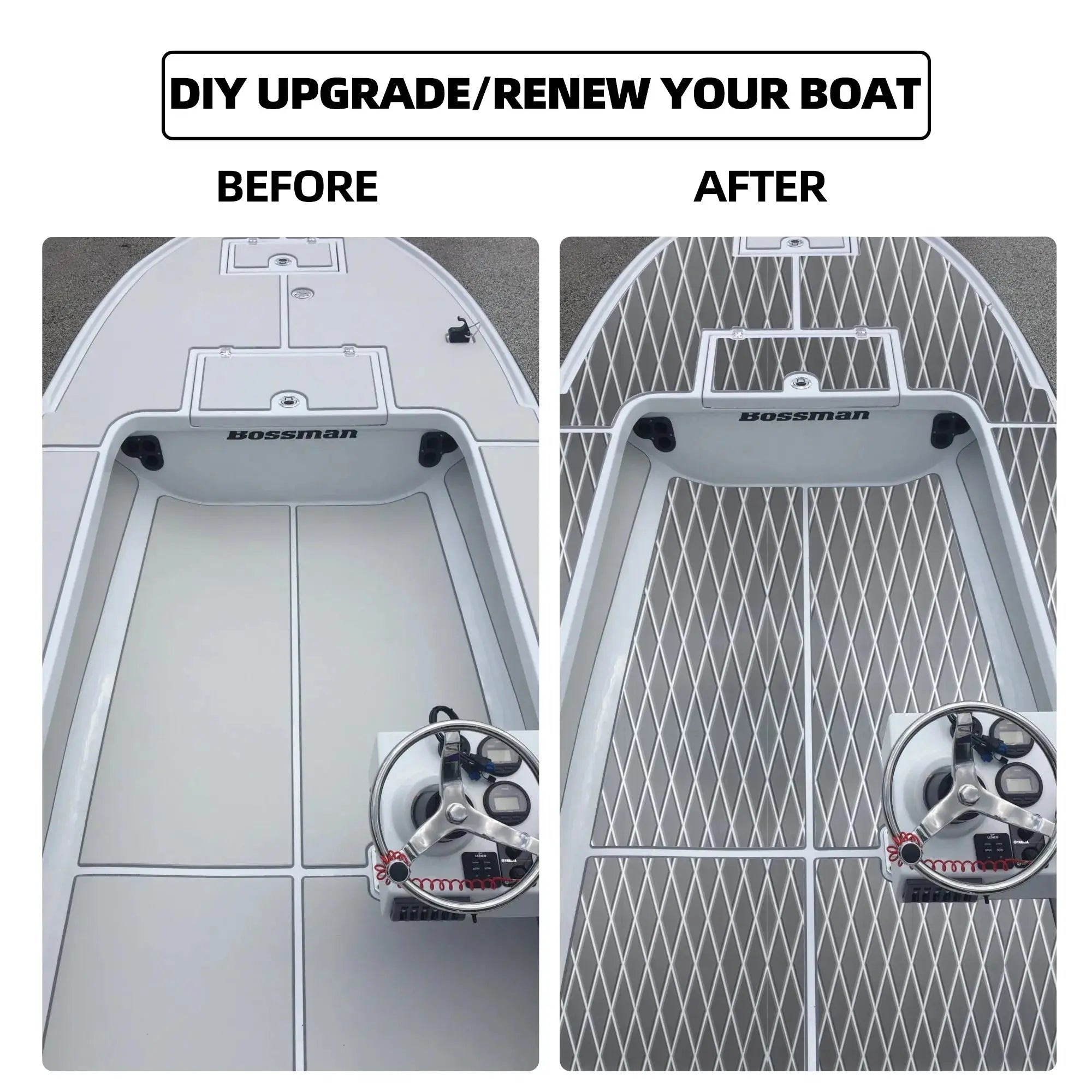 Gray EVA Boat Floor Pad for Saltwater and Freshwater Use 