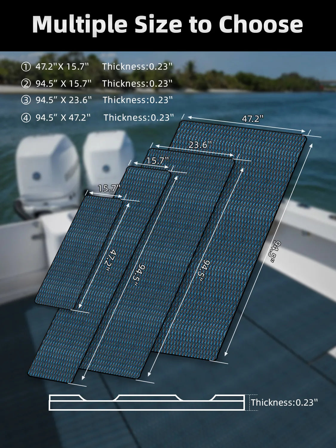 Non Skid Boat Foam Decking Anti-UV 3000H Sea Deck for Boats