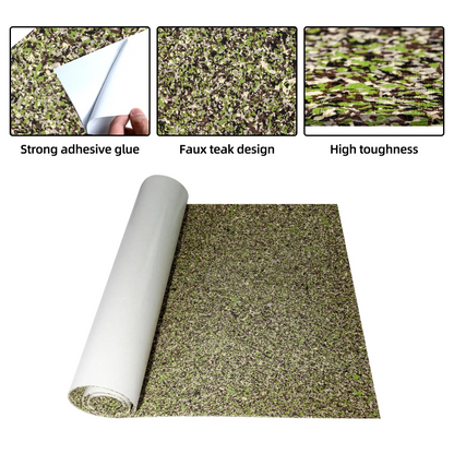 Waterproof Boat Decking in Camouflage Army Look 