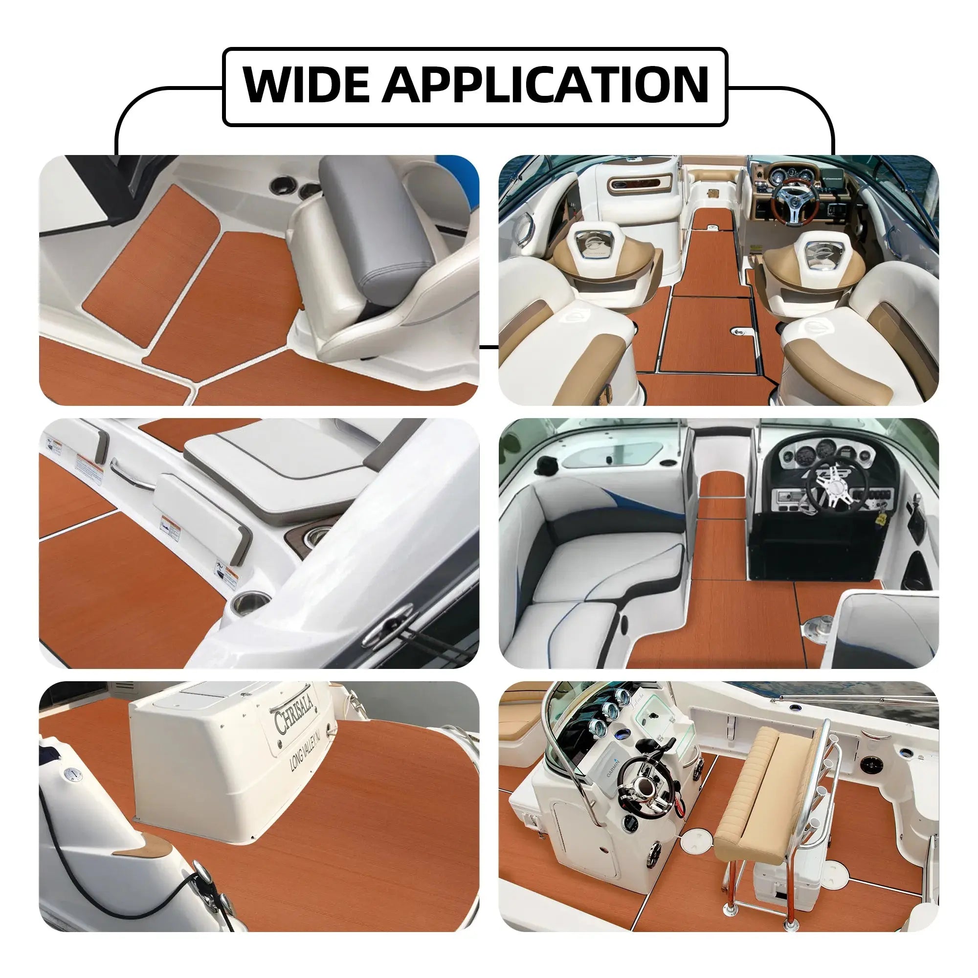 Brown EVA Marine Flooring Sheet with 3M Adhesive 
