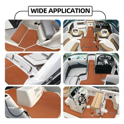 Brown EVA Marine Flooring Sheet with 3M Adhesive 