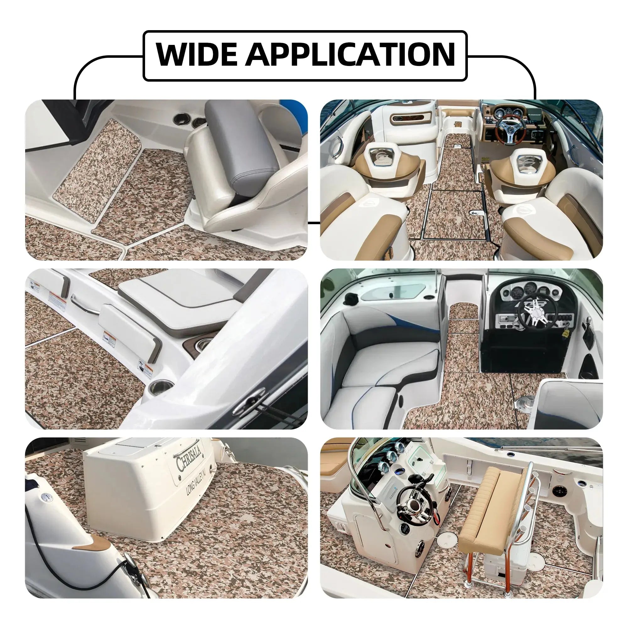 EVA Marine Deck Covering in Soft Beach Style 