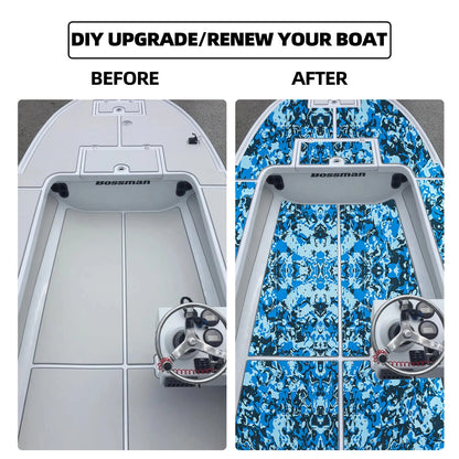 Waterproof Boat Deck Mat in Ocean Blue Color 