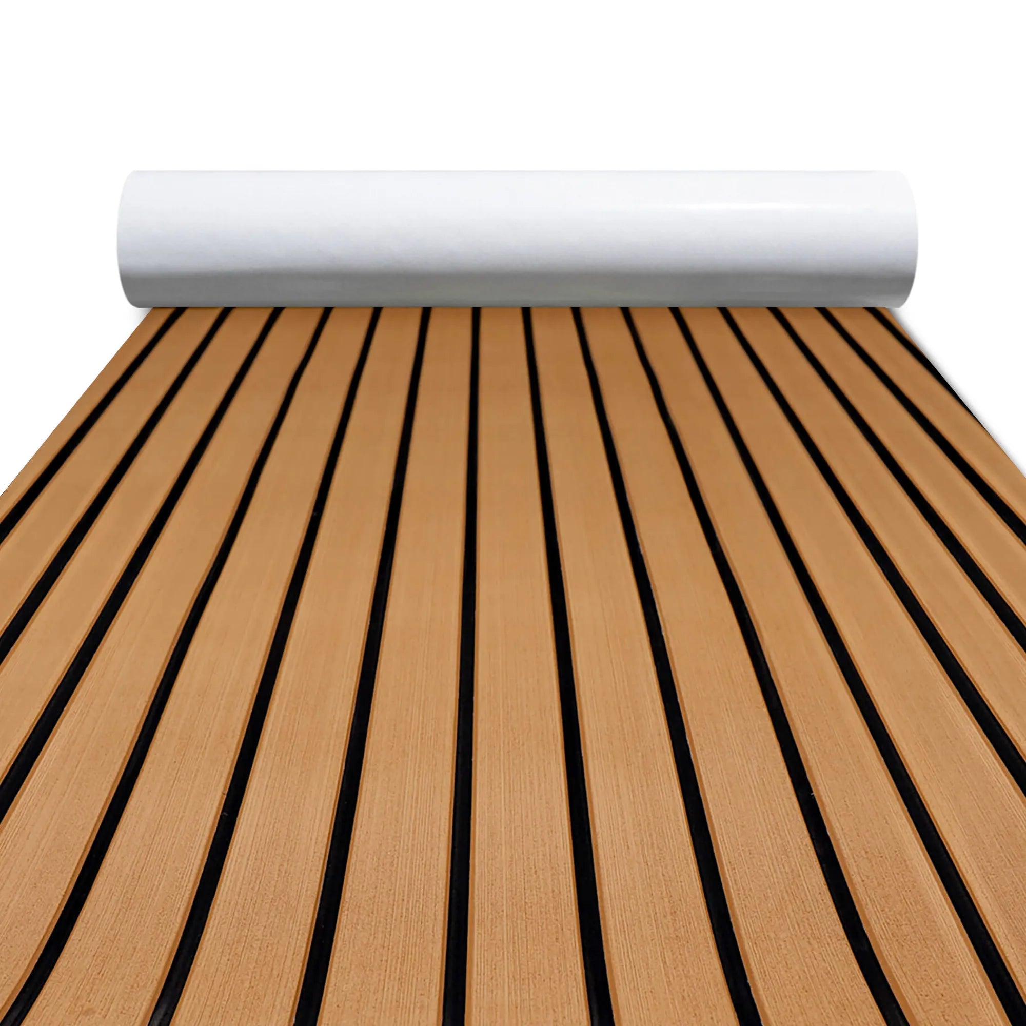 Stripe Pattern Boat Flooring Brown Black - BoatFloorings
