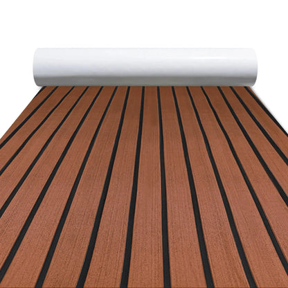 Dark Brown Black EVA Foam Boat Flooring – Stripe Pattern 