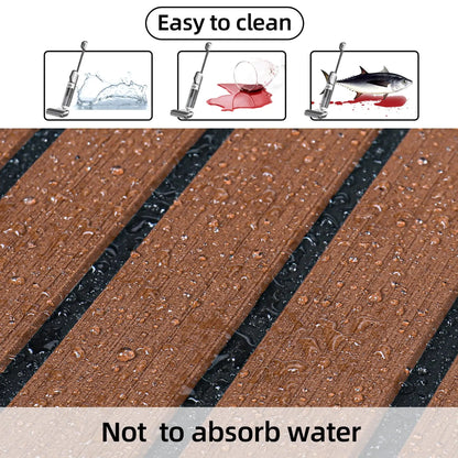 3M Backing EVA Floor Sheet – Dark Brown Teak Look 
