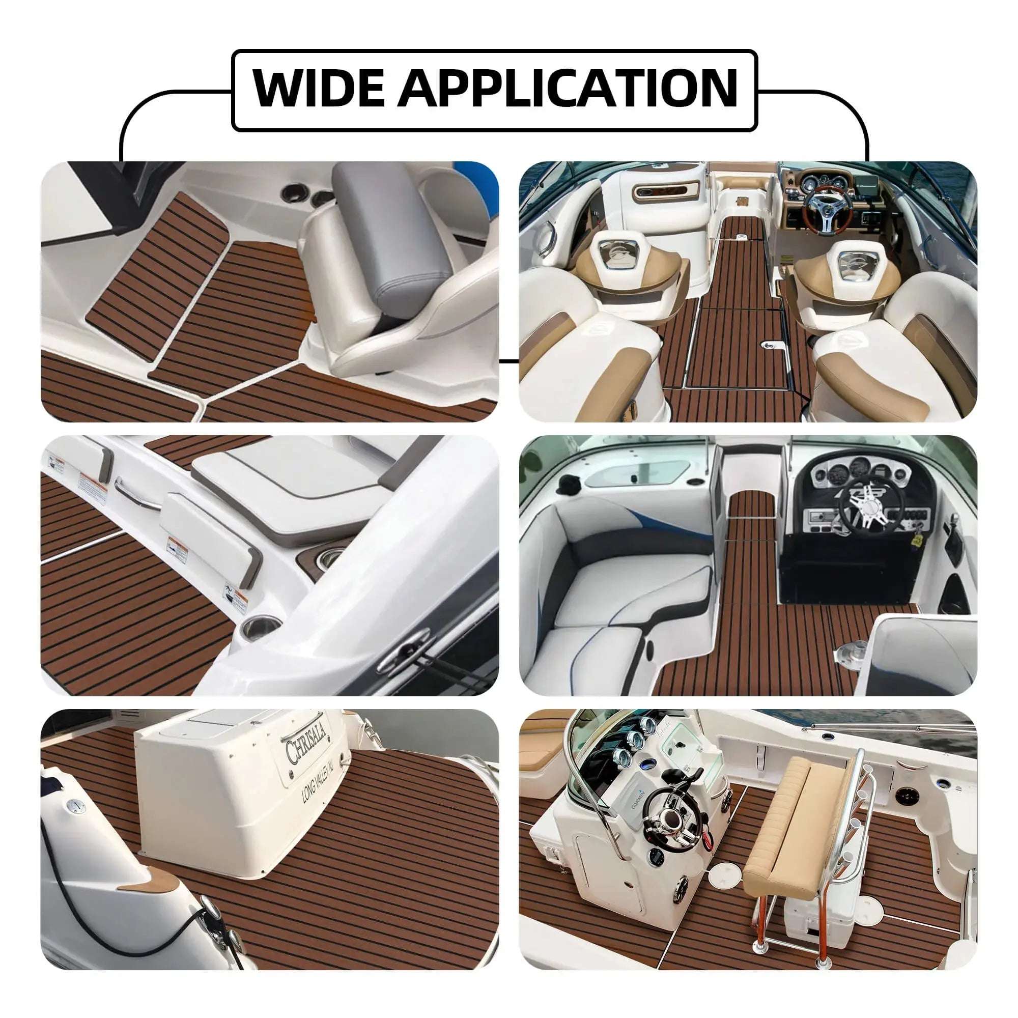 Brown EVA Foam Decking – Surface Texture Close-up 