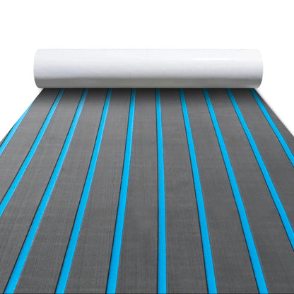 Dark Gray Blue EVA Foam Boat Flooring – Stripe Texture Detail  