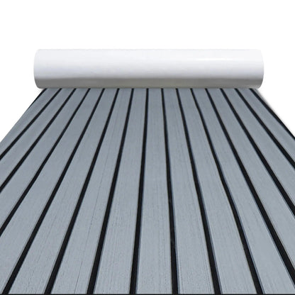 Gray Black EVA Foam Boat Flooring – Stripe Surface Detail 