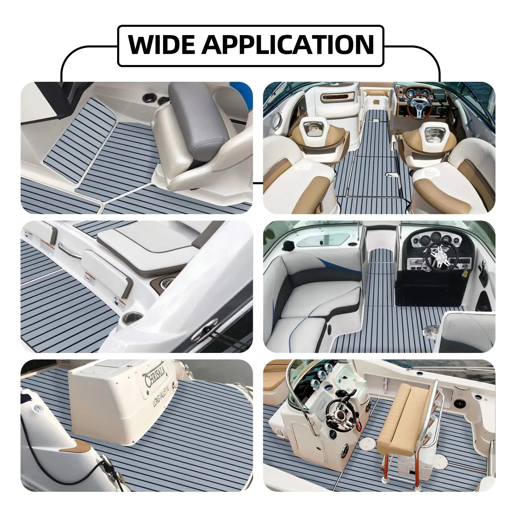 Gray EVA Foam Deck Cover with 3M Marine Adhesive  