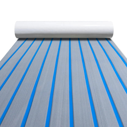 Gray Blue EVA Foam Boat Flooring – Textured Stripe Finish 