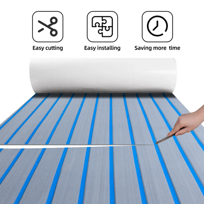 Waterproof EVA Deck Pad – Gray Blue 240x90 Size Shown 