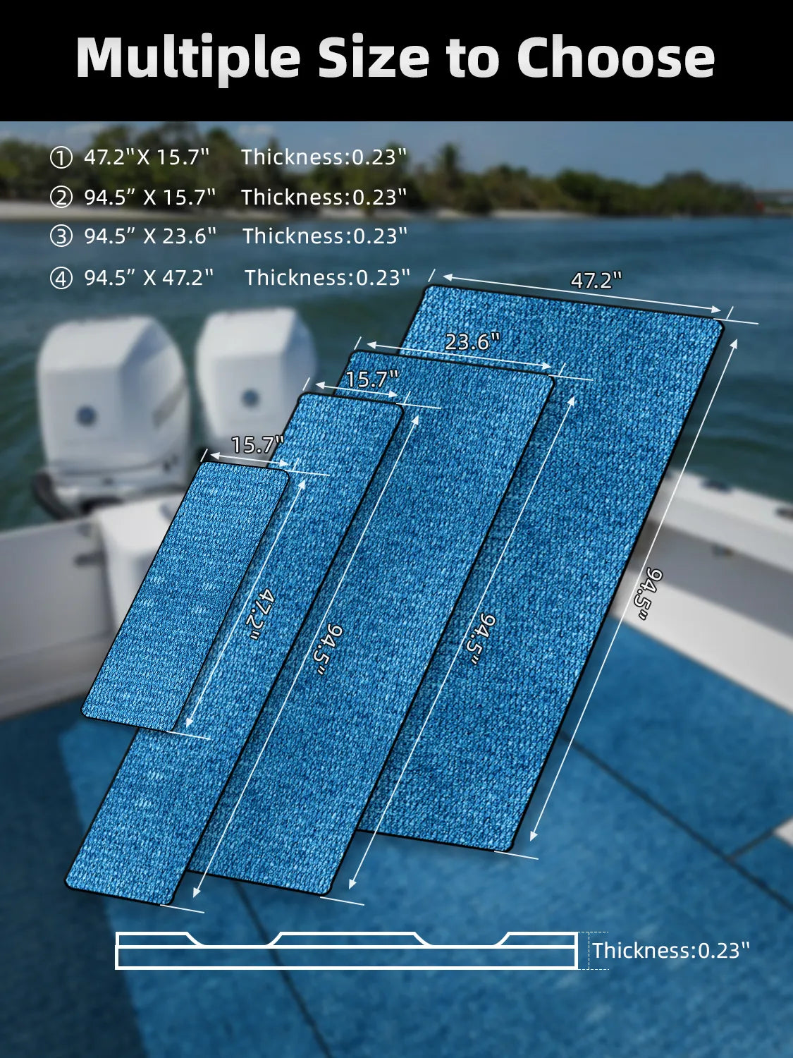 Non Skid Boat Foam Decking Anti-UV 3000H Sea Deck for Boats