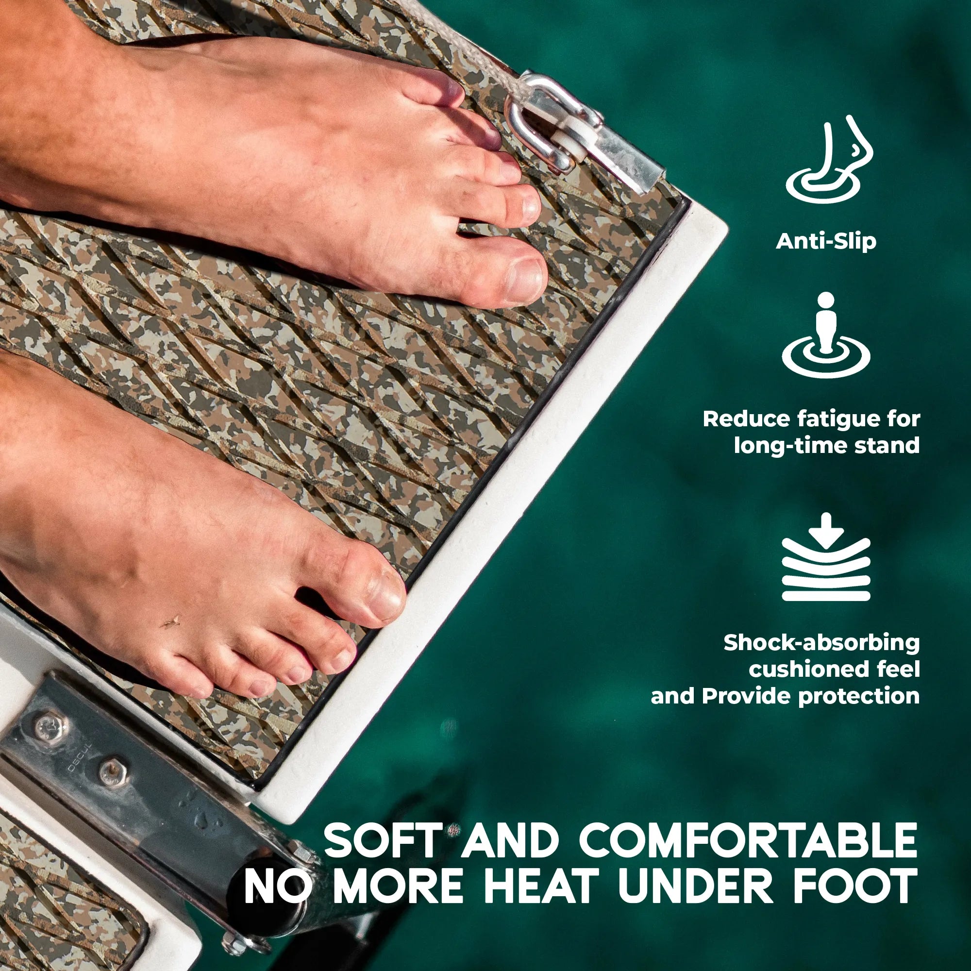 Camo Diamond Boat Flooring Desert - BoatFloorings