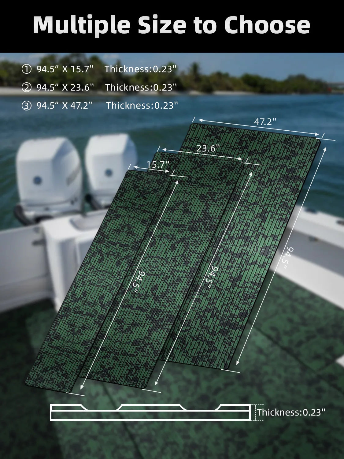 EVA Foam Boat Decking Anti-UV 3000H for Motorboat RV Yacht Kayak