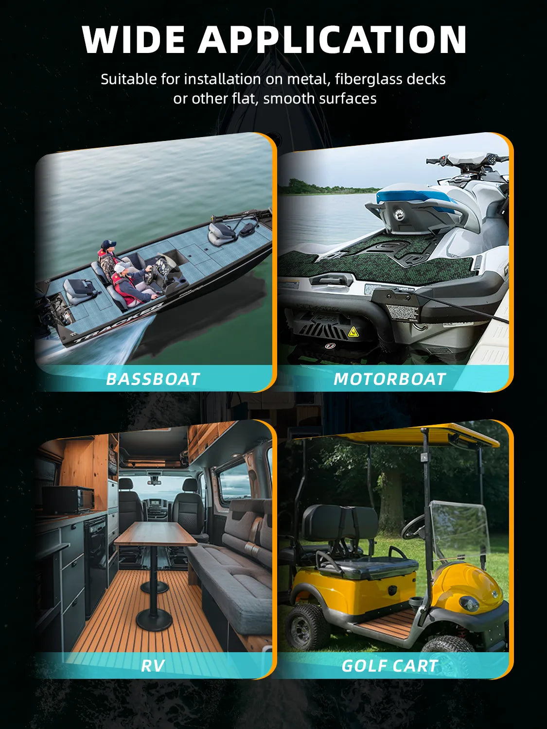 EVA Foam Boat Decking Anti-UV 3000H for Motorboat RV Yacht Kayak