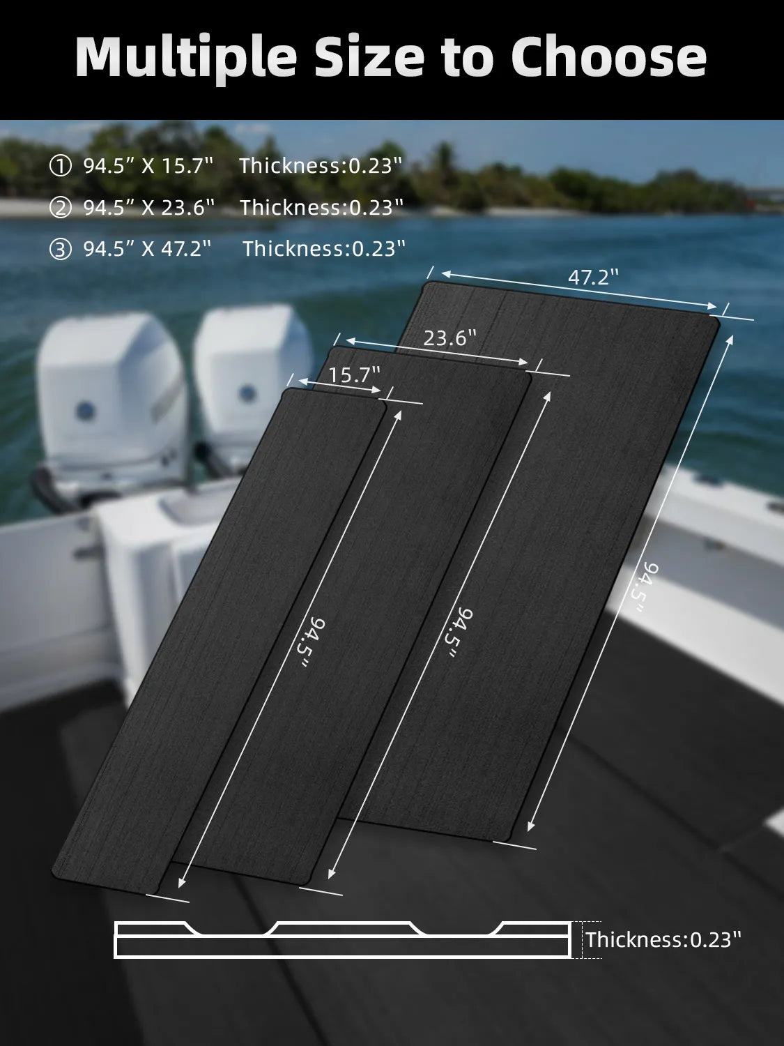 EVA Foam Decking Faux Teak Anti-UV Marine Mat  for Motorboat RV Yacht