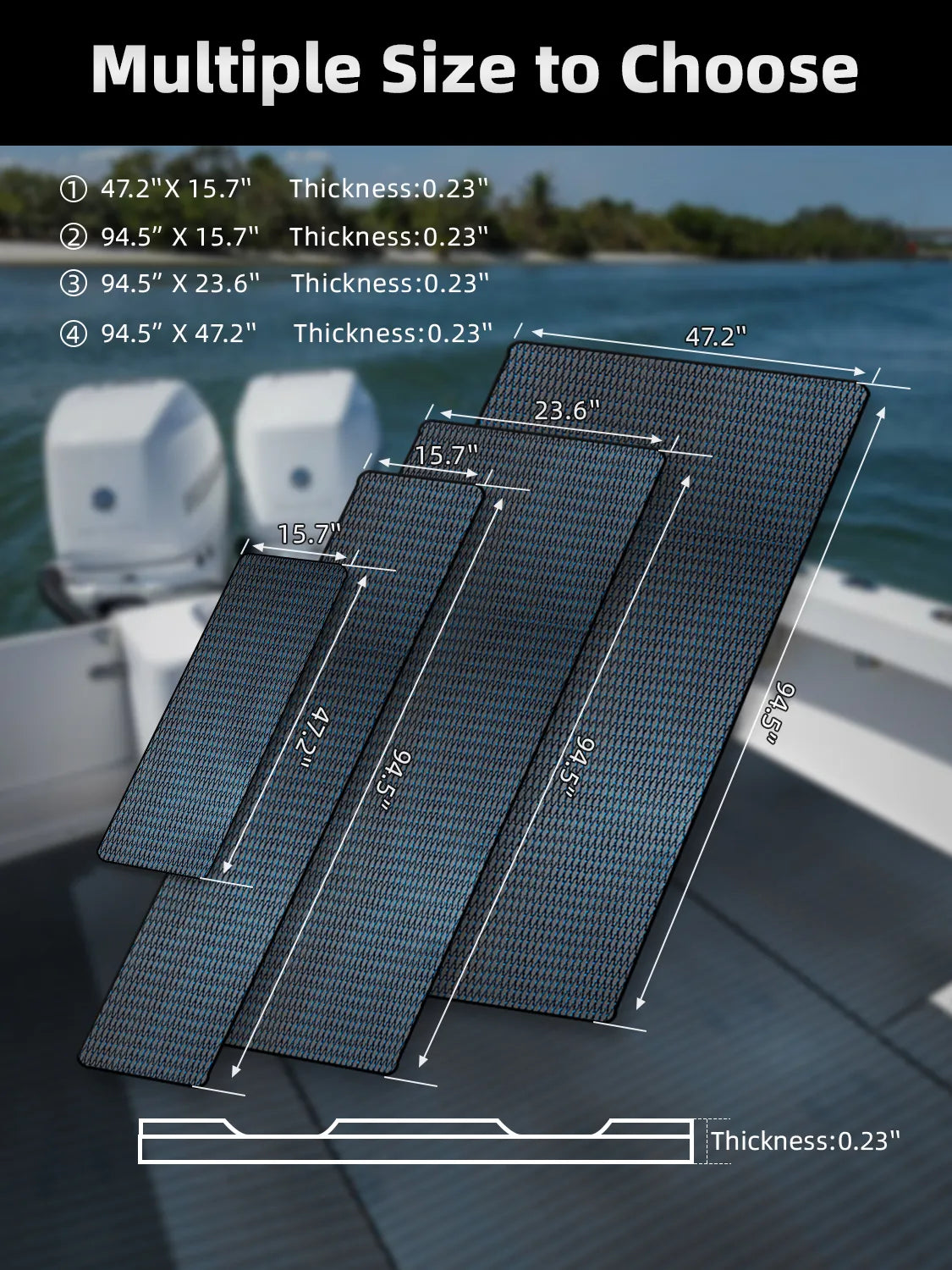 Non Skid Boat Foam Decking Anti-UV 3000H Sea Deck for Boats
